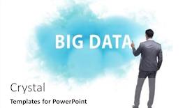  Presentation with data - Presentation design featuring big-data-concept-with-business background and a white colored foreground