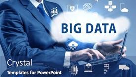  Presentation with data - Slide set enhanced with big-data-concept-with-business background and a ocean colored foreground