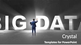  Presentation with data structure - Beautiful slide deck featuring big data concept with businessman backdrop and a gray colored foreground