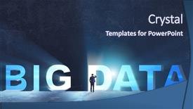  Presentation with data structure - Colorful presentation enhanced with big data concept with businessman backdrop and a navy blue colored foreground