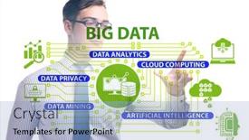  Presentation with data - Audience pleasing slide deck consisting of big-data-concept-with-businessman backdrop and a light blue colored foreground