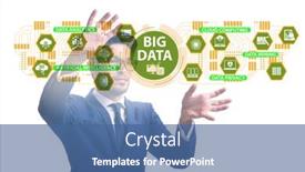  Presentation with virtual - Cool new PPT theme with big-data-concept-with-businessman backdrop and a ocean colored foreground