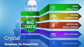  Presentation with virtual - Cool new PPT layouts with big-data-concept-with-businesswoman backdrop and a teal colored foreground