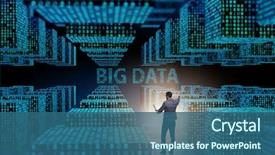  Presentation with data analyst - Colorful slides enhanced with big data concept with data backdrop and a ocean colored foreground