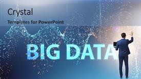  Presentation with data analyst - Audience pleasing slide deck consisting of big data concept with data backdrop and a  colored foreground