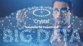  Presentation with data analyst - Amazing PPT theme having big data concept with data backdrop and a  colored foreground