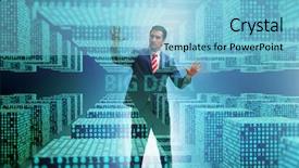  Presentation with data analyst - Audience pleasing slide deck consisting of big data concept with data backdrop and a light blue colored foreground