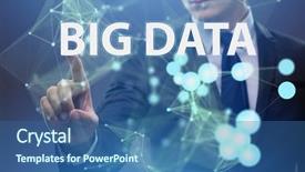  Presentation with data analyst - Amazing presentation design having big data concept with data backdrop and a ocean colored foreground