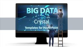  Presentation with data mining - Presentation featuring big data concept with data background and a ocean colored foreground