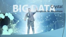  Presentation with data analyst - Amazing presentation having big data concept with data backdrop and a light blue colored foreground