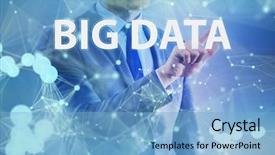  Presentation with data analyst - Cool new theme with big data concept with data backdrop and a light blue colored foreground