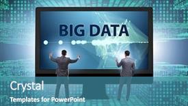  Presentation with data mining - Theme with big data concept with data background and a teal colored foreground
