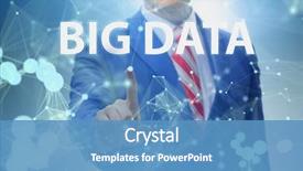  Presentation with data analyst - Audience pleasing slide set consisting of big data concept with data backdrop and a teal colored foreground