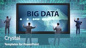  Presentation with data mining - Beautiful PPT layouts featuring big data concept with data backdrop and a teal colored foreground