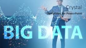  Presentation with data analyst - Audience pleasing presentation theme consisting of big-data-concept-with-data backdrop and a light blue colored foreground
