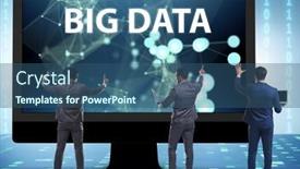  Presentation with data analyst - Slides enhanced with big-data-concept-with-data background and a ocean colored foreground