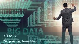  Presentation with data mining - PPT theme enhanced with big-data-concept-with-data background and a ocean colored foreground