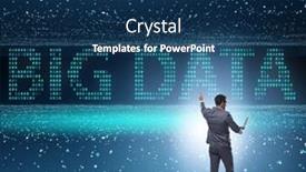  Presentation with data mining - PPT theme featuring big-data-concept-with-data and a ocean colored foreground