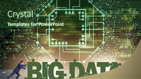  Presentation with puzzle pieces - Beautiful theme featuring big-data-concept-with-jigsaw backdrop and a tawny brown colored foreground