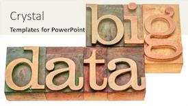  Presentation with data science - Presentation theme featuring big-data-isolated-word-abstract background and a coral colored foreground