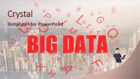  Presentation with data mining - Cool new slides with big data with text backdrop and a lemonade colored foreground