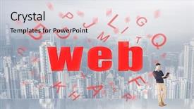  Presentation with data mining - Slide deck consisting of big data with text background and a  colored foreground