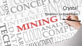  Presentation with data - Amazing slide set having big data with text backdrop and a light gray colored foreground