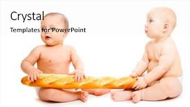  Presentation with babies - Beautiful presentation featuring big diper - two sweet babies in diapers backdrop and a  colored foreground