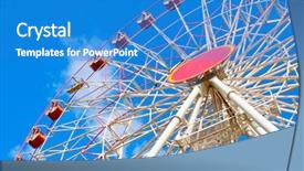  Presentation with dark blue sky stars - Slides featuring big dipper carousel against blue background and a teal colored foreground