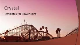  Presentation with roller coaster - Cool new slide set with big-dipper-roller-coaster backdrop and a coral colored foreground