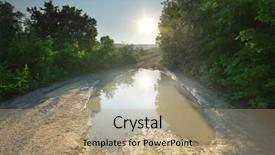  Presentation with dirt - Colorful presentation enhanced with big dirt pool on road nature composition backdrop and a coral colored foreground