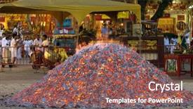  Presentation with thailand - Amazing slide set having big ember stack ready backdrop and a violet colored foreground