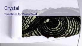  Presentation with torn paper - Audience pleasing PPT theme consisting of big eye looking through torn backdrop and a sky blue colored foreground