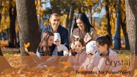  Presentation with maple - Presentation theme featuring big-family-sitting-together background and a red colored foreground