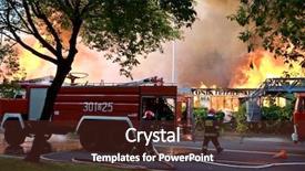  Presentation with poland - Amazing slides having big fire in wroclaw poland backdrop and a tawny brown colored foreground