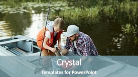  Presentation with plastic container - Beautiful presentation theme featuring big fish into plastic bucket backdrop and a seafoam green colored foreground