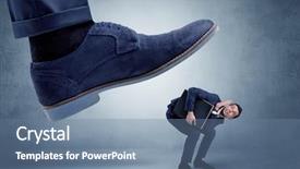  Presentation with foot raio x - Slides consisting of big foot trying to crush background and a seafoam green colored foreground