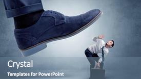  Presentation with foot raio x - PPT theme with big foot trying to crush background and a seafoam green colored foreground