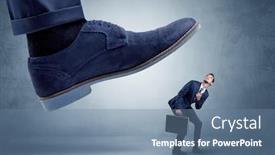  Presentation with foot ankle anatomy - Amazing PPT theme having big-foot-trying-to-crush and a  colored foreground