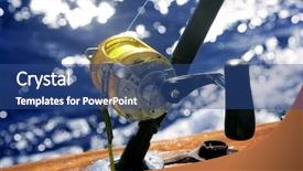  Presentation with deep sea - Audience pleasing presentation theme consisting of big game boat fishing backdrop and a ocean colored foreground