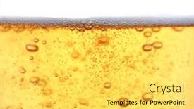  Presentation with beer - Theme enhanced with big-glass-on-beer-isolated background and a yellow colored foreground