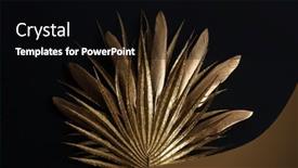  Presentation with black gold - Audience pleasing PPT theme consisting of big-golden-leaf-and-gold backdrop and a black colored foreground