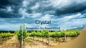  Presentation with beautiful spanish landscape costa blanca - Audience pleasing presentation theme consisting of big grapes valley in south backdrop and a light blue colored foreground