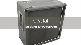  Presentation with cabinet - Presentation design featuring big-guitar-amplifier-speaker-cabinet background and a gray colored foreground