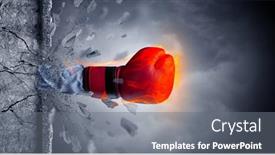  Presentation with hits miss fingering images - Audience pleasing slides consisting of big-hand-hits-intense backdrop and a gray colored foreground