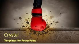  Presentation with wheat in hand - Cool new PPT theme with big-hand-hits-intense backdrop and a tawny brown colored foreground