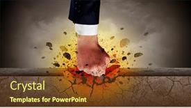  Presentation with hits miss fingering images - Audience pleasing PPT theme consisting of big-hand-hits-intense backdrop and a tawny brown colored foreground