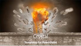  Presentation with hits miss fingering images - Colorful slides enhanced with big-hand-hits-intense backdrop and a coral colored foreground