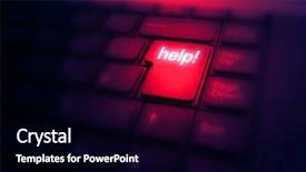  Presentation with keyboard - Presentation enhanced with big help button on keyboard background and a black colored foreground