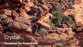  Presentation with nevada desert - PPT theme featuring big-horn-sheep-roam background and a tawny brown colored foreground